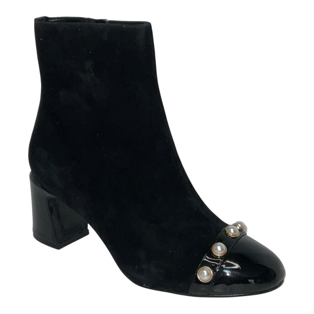 Karl Lagerfeld Women's Dalyn Embellished Heeled Booties Black Size 6 1/2